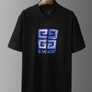 Givenchy Black Tee with Blue Logo